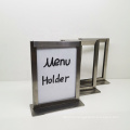 Satom Wholesale Custom Square Stainless Steel Menu Holder